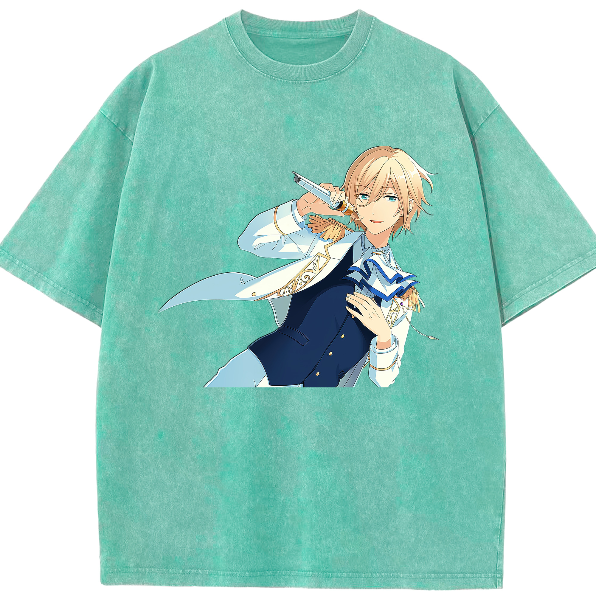 （画像用） あんさんぶるスターズ! Ensemble Stars 綿100% ヴィンテージ風 半袖Tシャツ（フロントプリント）